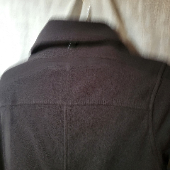 Esprit EDC Y2k Size M FLEECE Double Breasted Pea Coat high button Lapel black - Picture 11 of 15